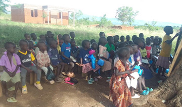 Water well for children in Uganda